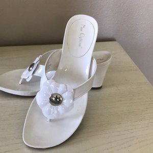 Patent “leather” wedges